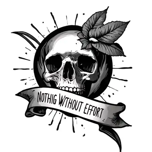 nothing without effort tattoo design idea