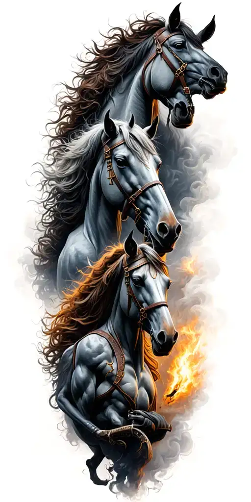 4 Horsemen Of The Apocalypse tattoo design idea