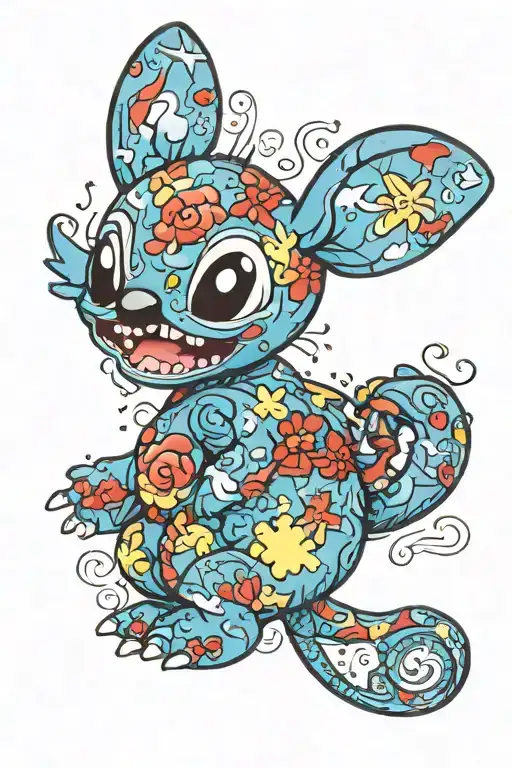 stitch autism awareness tattoo design idea
