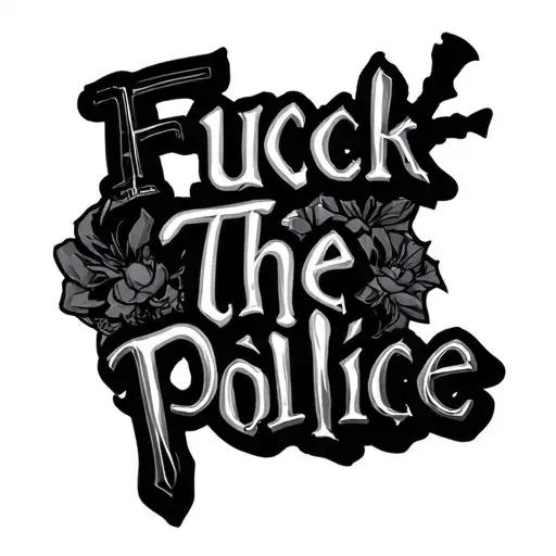 Fuck The Police tattoo design idea