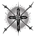 Cross + 3 Nails tattoo design idea