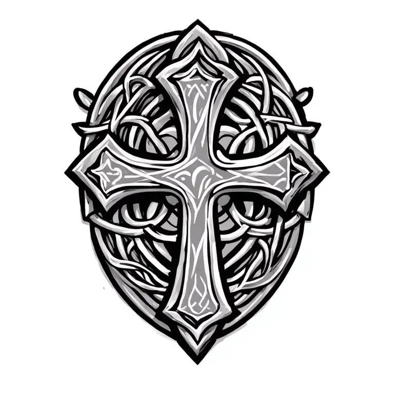 Celtic cross tattoo design idea