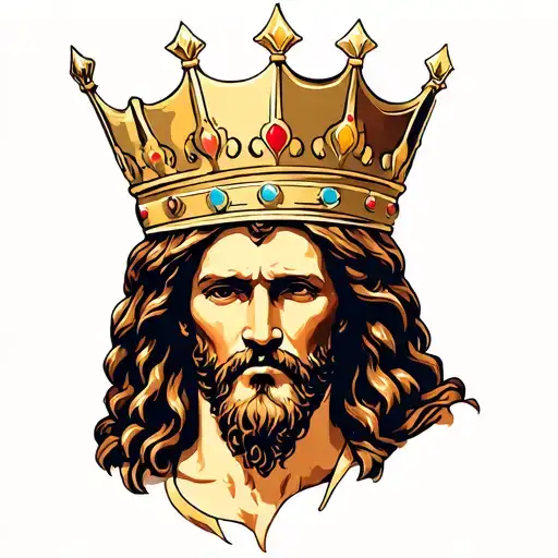 Christ is King crown tattoo design idea