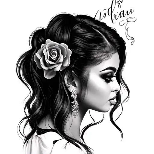 Ariana Grande theme tattoo design idea
