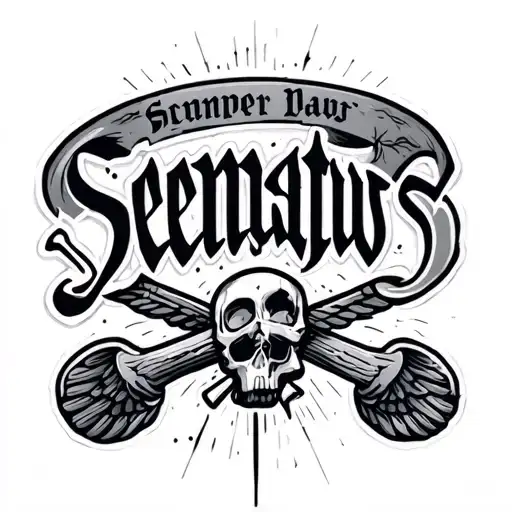 Semper paratus. fancy font tattoo design idea