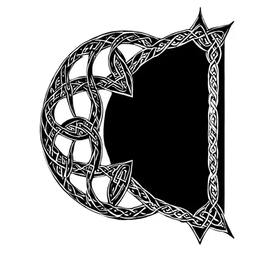 4k round Celtic knot symbolising female ownership. tattoo design idea