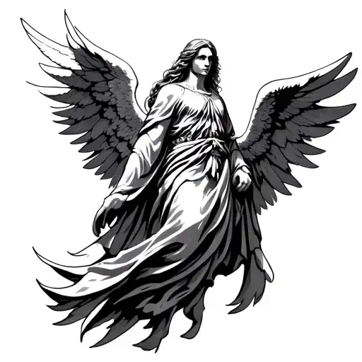 archangel Uriel tattoo design idea