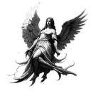 archangel Uriel tattoo design idea