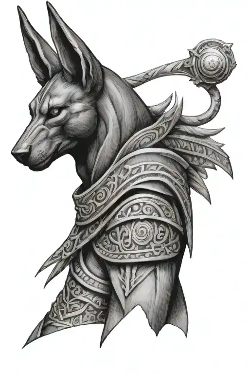 anubis And Ra tattoo design idea
