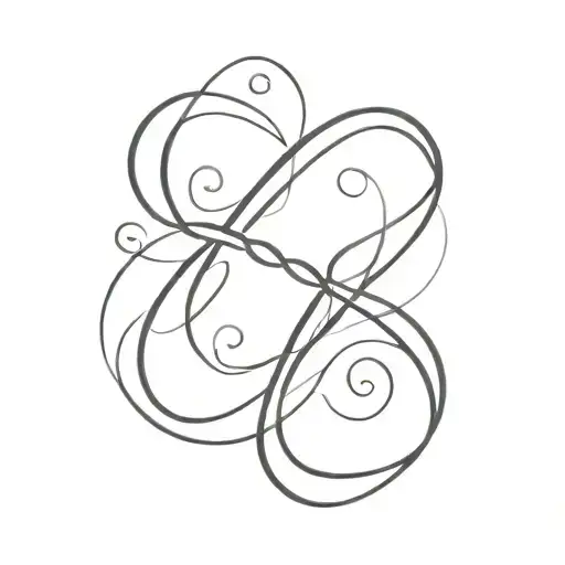 Infinity Symbol with names tattoo design idea
