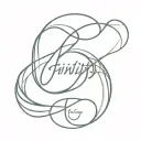 Infinity Symbol with names tattoo design idea