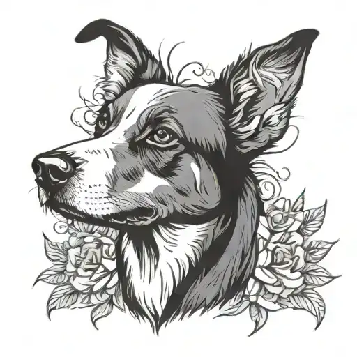 in loving memory of a dog tattoo design idea