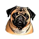 Pug tattoo design idea