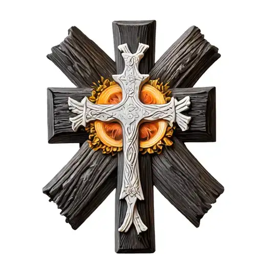 cross of lorraine tattoo design idea