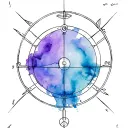 vitruvian, fibonacci sequence tattoo design idea