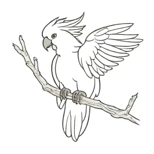 cockatoo tattoo design idea