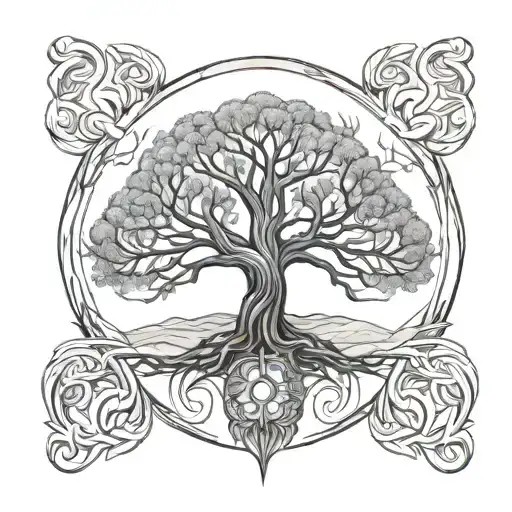 Yggdrasil tattoo design idea