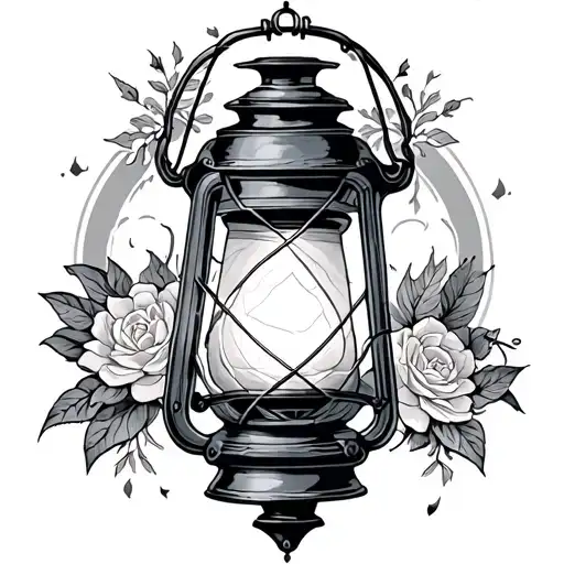 Lantern do not go gentle into that good night tattoo design idea