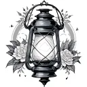 Lantern do not go gentle into that good night tattoo design idea