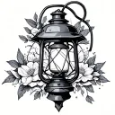 Lantern do not go gentle into that good night tattoo design idea