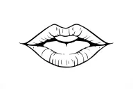 Lip tattoo design idea