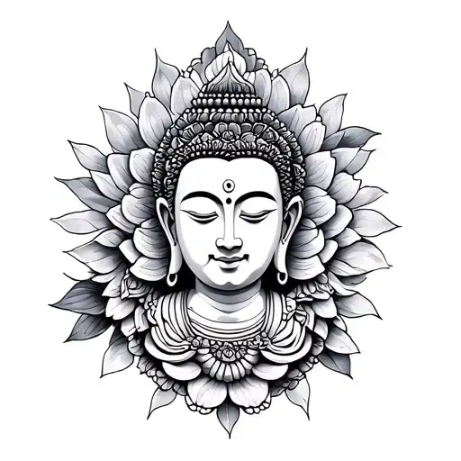 Buddhist tattoo design idea