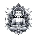 Buddhist tattoo design idea