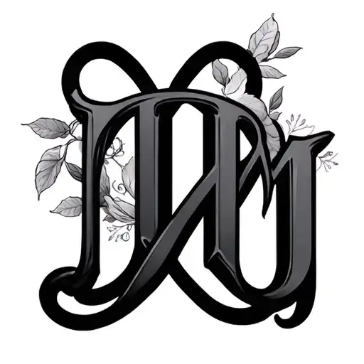 initials JM - MJ Heaven infinity tattoo design idea