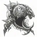 cyber sigilism tattoo design idea