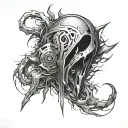 cyber sigilism tattoo design idea