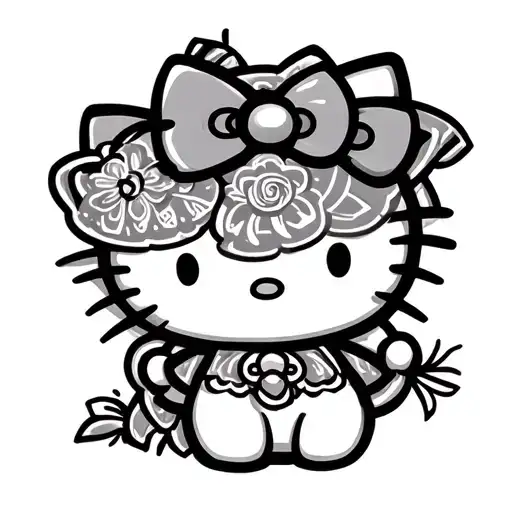 khmer hello kitty tattoo design idea