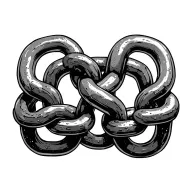 ball and chain wit broken chain tattoo design idea