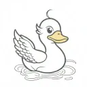rubber duck with wings tattoo design idea