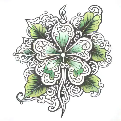 shamrock filler tattoo design idea