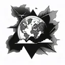 element earth tattoo design idea
