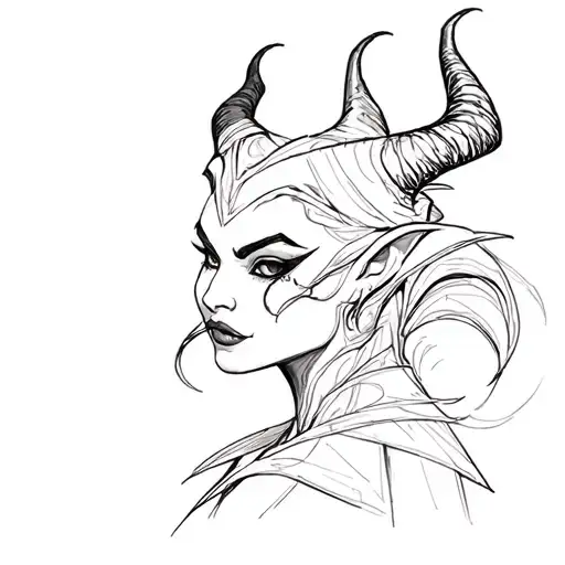 Maleficent tattoo design idea