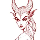 Maleficent tattoo design idea