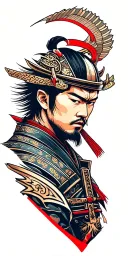 Samurai warrior tattoo design idea