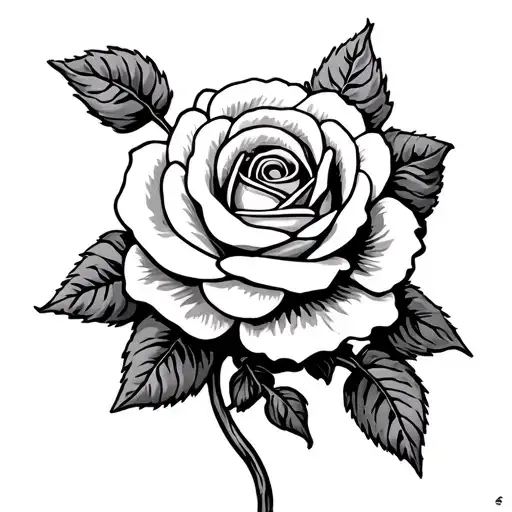 Tudor Rose tattoo design idea