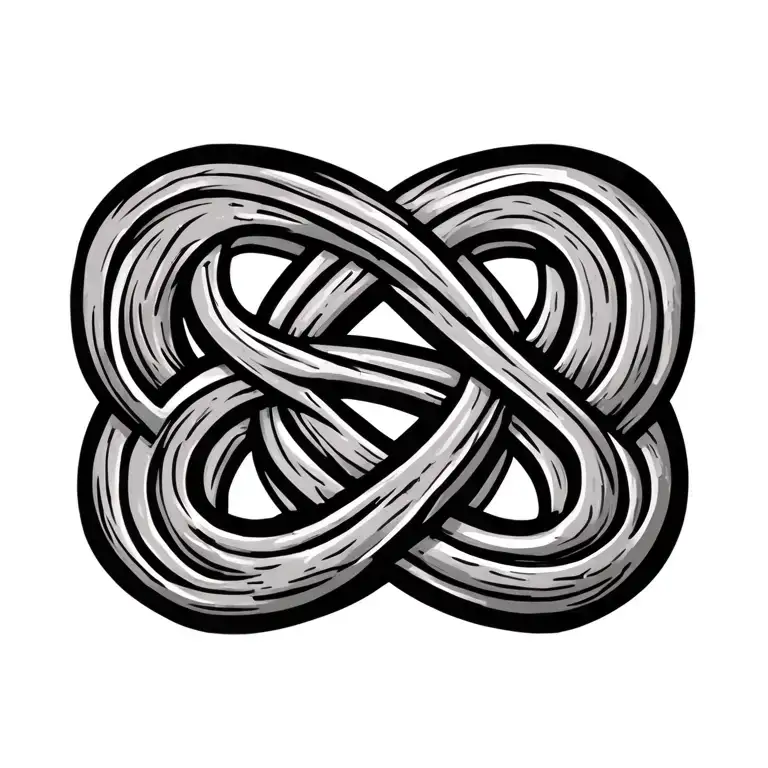 celtic trinity knot simple design. wood texture on the knot.  tattoo design idea