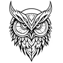 Viking Owl tattoo design idea