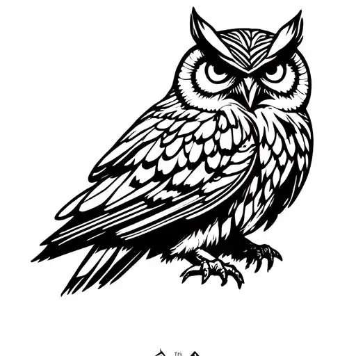 Viking Owl tattoo design idea