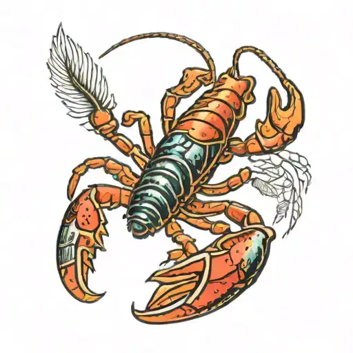 crayfish tattoo design idea