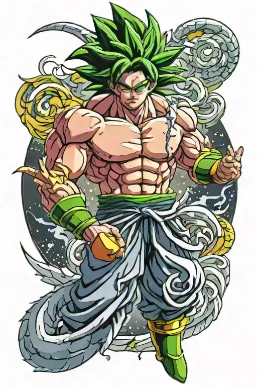 dragon ball broly tattoo design idea