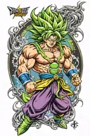 dragon ball broly tattoo design idea