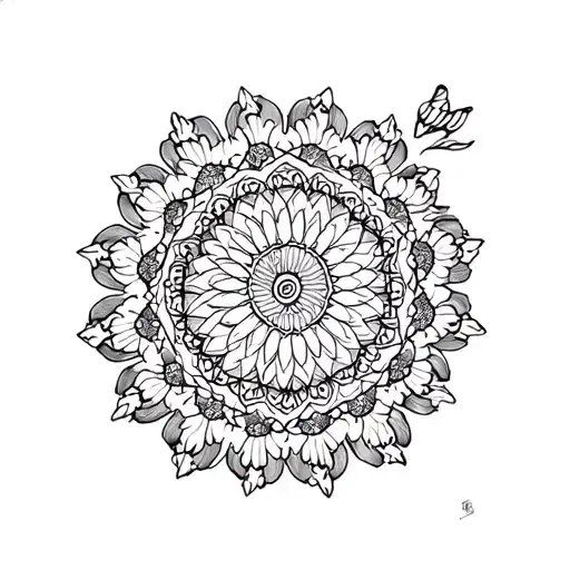 Japanese Mandala tattoo design idea