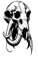 Mammoth skull tattoo design idea