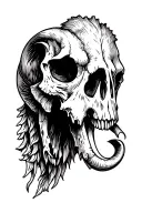 Mammoth skull tattoo design idea