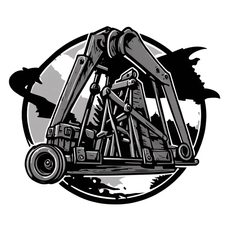 pump jack tattoo design idea