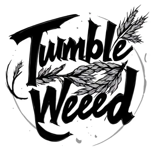 "tumbleweeed" tumbleweed tattoo design idea